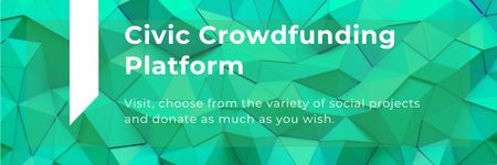 Plantilla de diseño de Civic Crowdfunding Platform Email header 