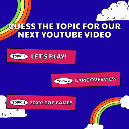 Ontwerpsjabloon van Animated Post van Topic Of Next Video About Electronic Games