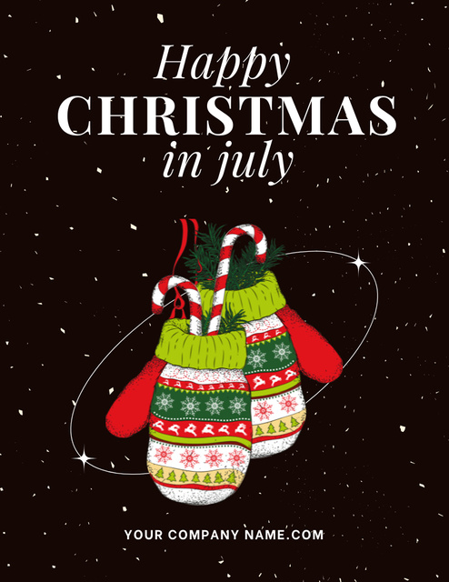  Celebrating Christmas in July Flyer 8.5x11in Design Template