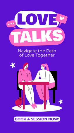 Szablon projektu Książka Sesja rozmów miłosnych Instagram Story