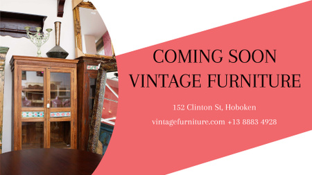 Ontwerpsjabloon van FB event cover van Vintage meubelaanbieding
