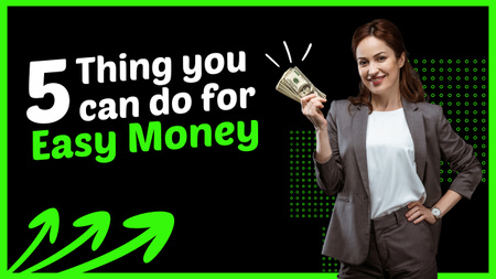 Training How to Make Money Easily Youtube Thumbnail tervezősablon