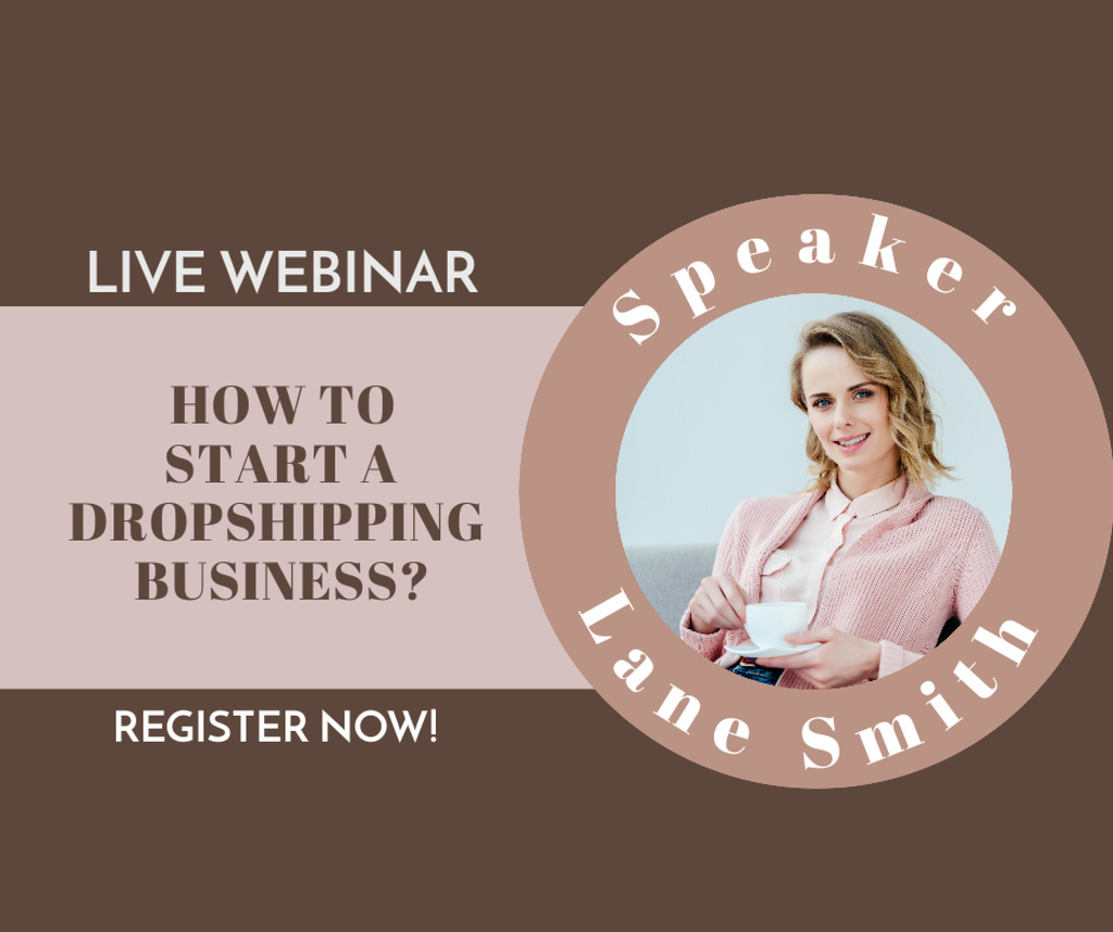 Free Webinar on How to Start Dropshipping Business Facebook Design Template