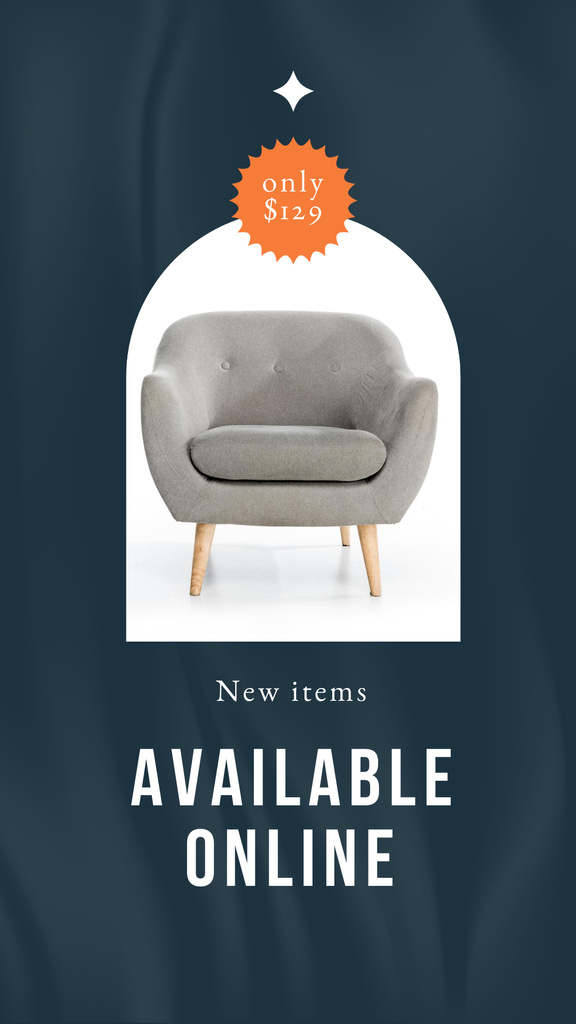 Plantilla de diseño de New Items Of Furnishings Offer With Fixed Price Instagram Story 
