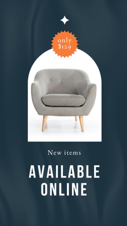 Plantilla de diseño de Oferta de nuevos artículos de mobiliario con precio fijo. Instagram Story 