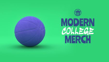 Modern College Merch Promotion Business Card US Design Template