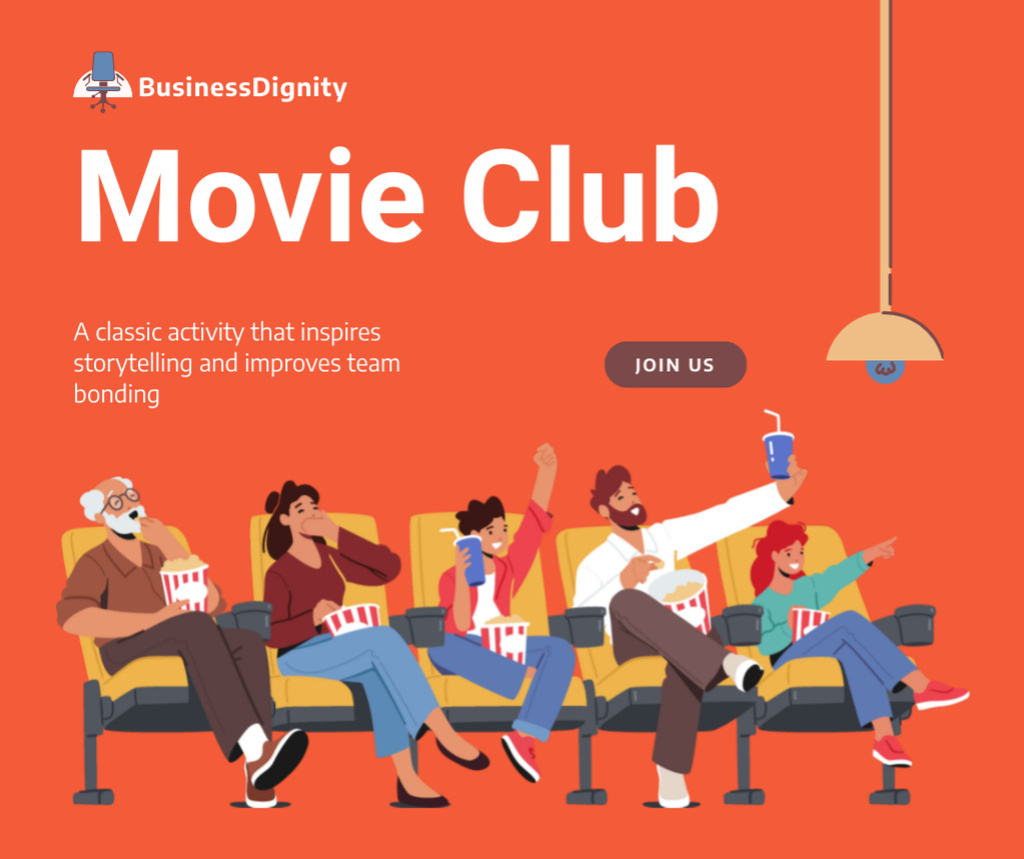 Movie Club Event Facebook Design Template