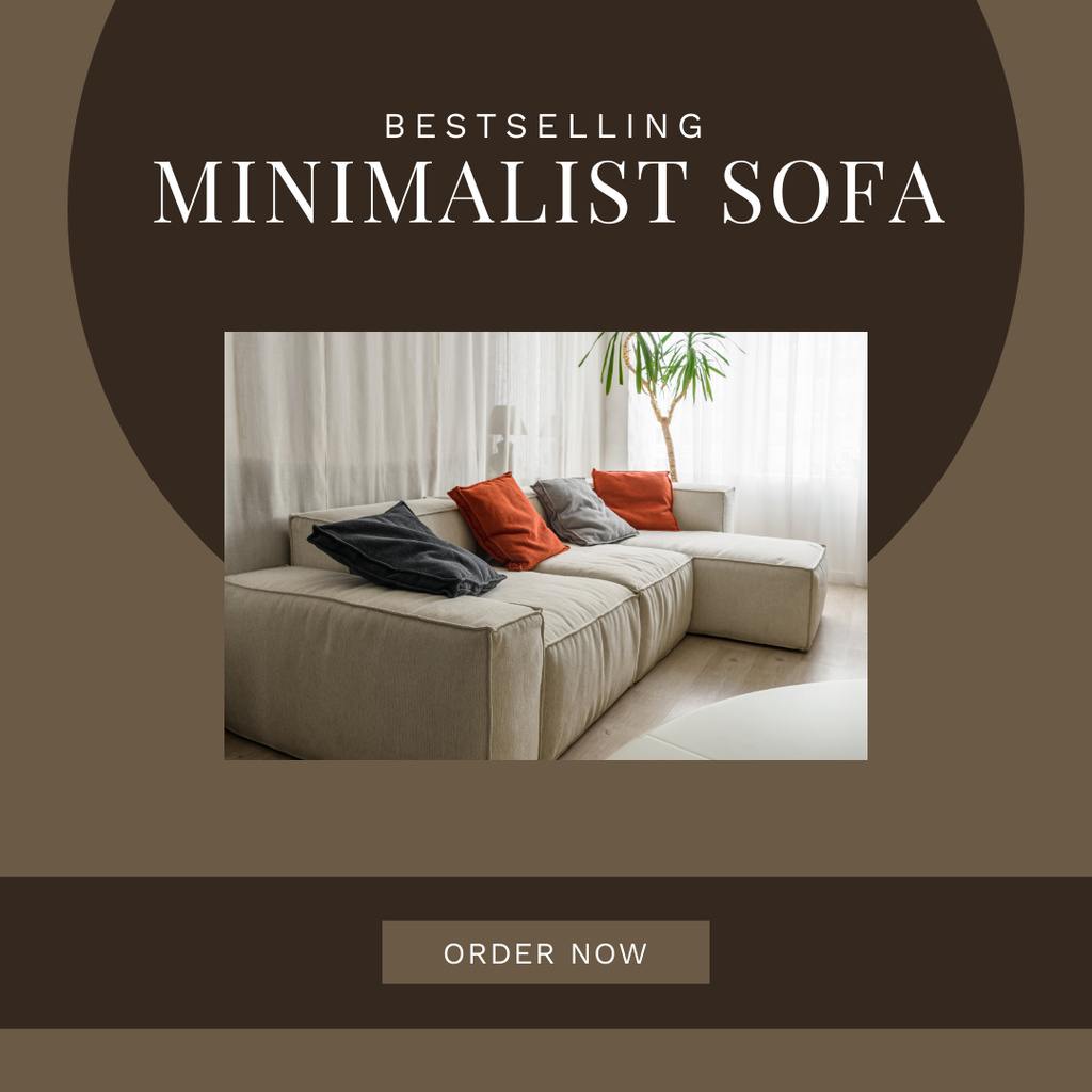 Modern Minimalist Sofa for Sale Instagram Tasarım Şablonu