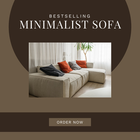 Modern Minimalist Sofa for Sale Instagram Design Template