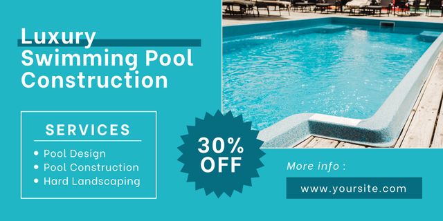 Proposal for Installation of Luxury Pools Twitter Design Template