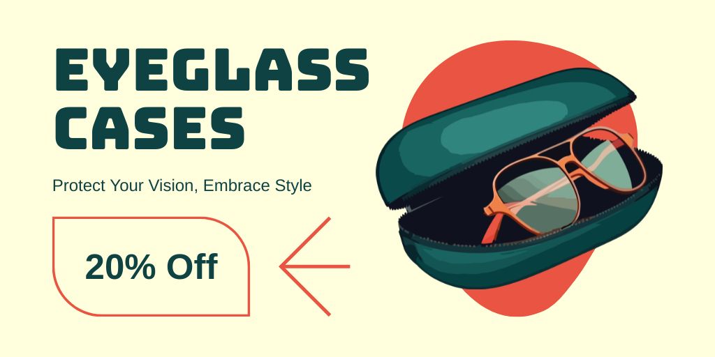 Offer Discounts on School Cases for Glasses Twitter Design Template