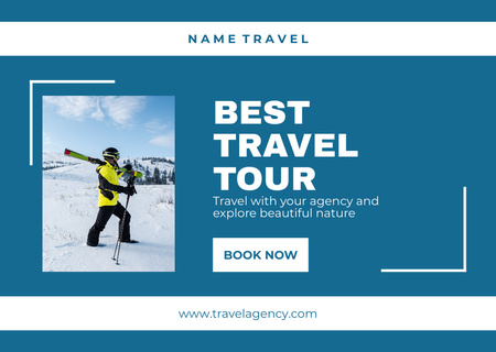 Best Winter Travel Tour Card Design Template