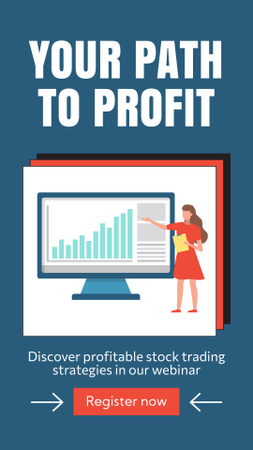 Webinar on Profitable Stock Trading Strategy Instagram Video Story Design Template