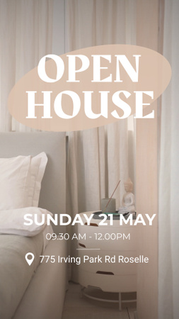 Open House Hours Announcement For Property Review TikTok Video Design Template