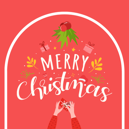 Merry Christmas Greeting Instagram Design Template
