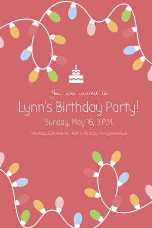 Birthday Party Entertainment Flyer 4x6in Design Template