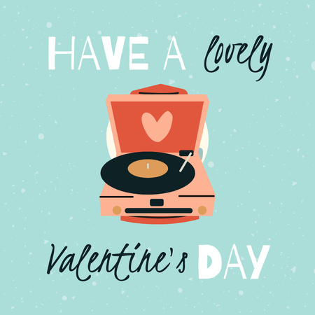 Ontwerpsjabloon van Animated Post van Cute Valentine's Day Holiday Greeting