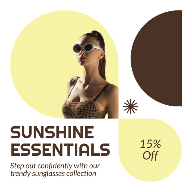 Template di design Trendy Sunglasses Collection for Confident Look Instagram