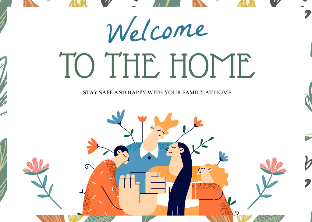 Card - Welcome Home Card Šablona návrhu