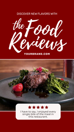 Food Reviews Ad Instagram Video Story Design Template