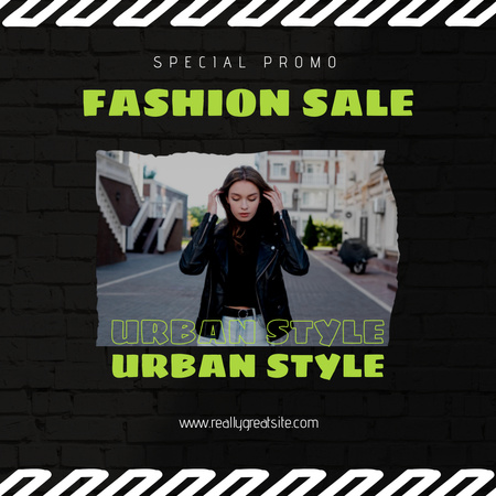 Platilla de diseño Fashion Sale Clothes Urban Style Instagram