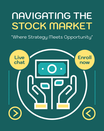 Live Strategy Meetings for Stock Marketers Instagram Post Vertical Design Template