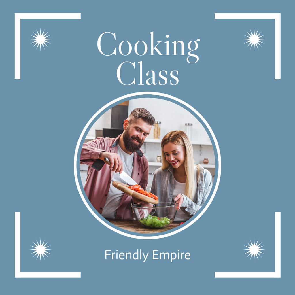 Szablon projektu Promoting Top Cooking Classes Instagram