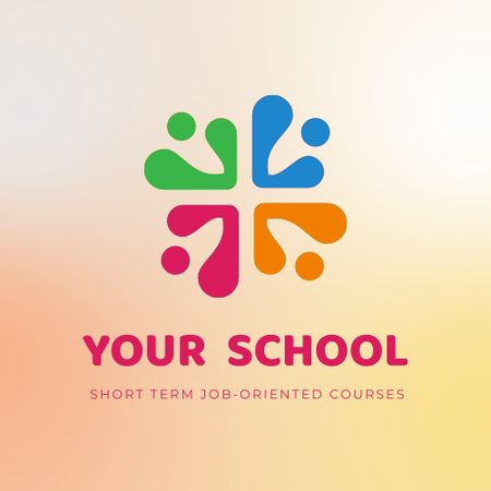 Ontwerpsjabloon van Animated Logo van Job Oriented Courses Ad
