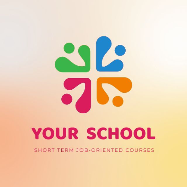 Job Oriented Courses Ad Animated Logo Šablona návrhu