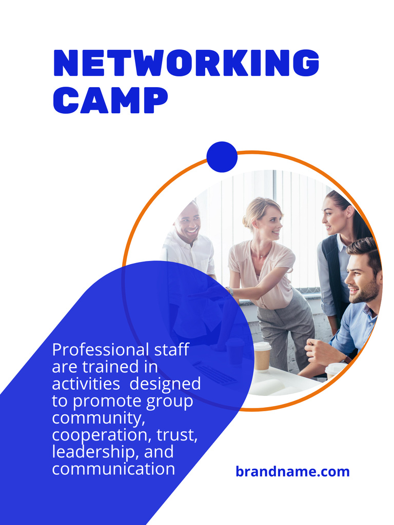 networking camp Poster US Design Template