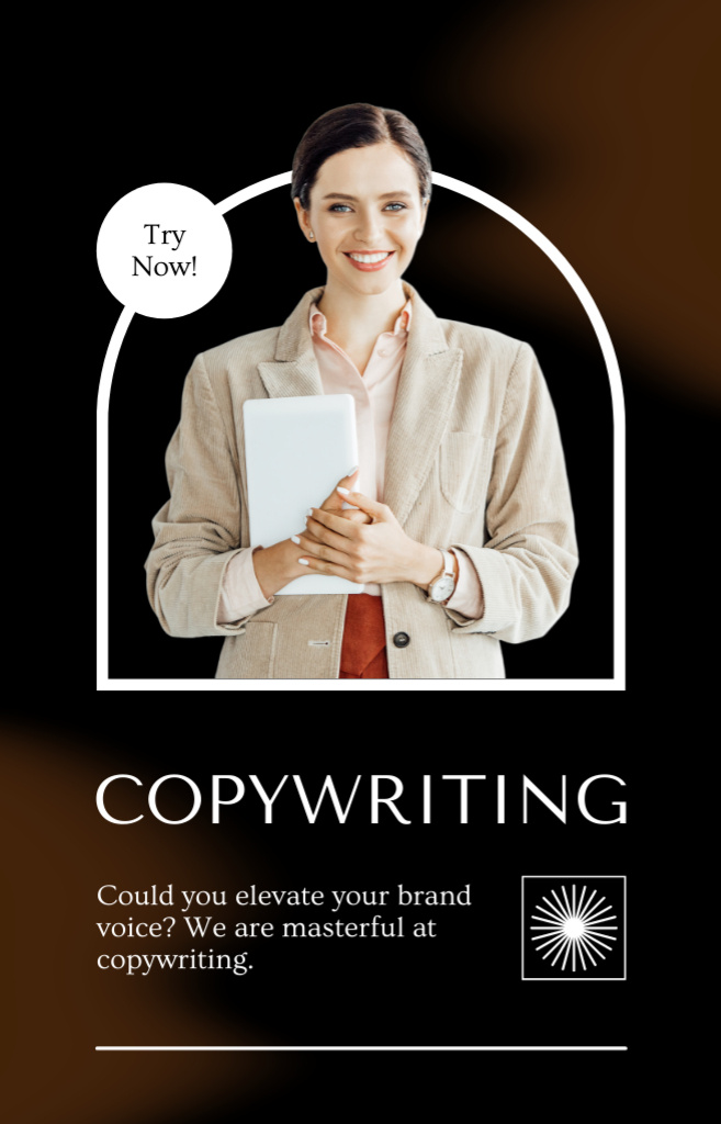 Copywriting Service Options Offer From Confident Specialist IGTV Cover Design Template