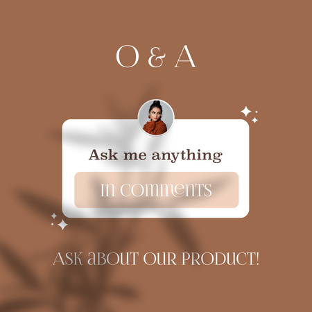 Plantilla de diseño de Formulario para hacer preguntas de forma anónima sobre el producto Instagram 
