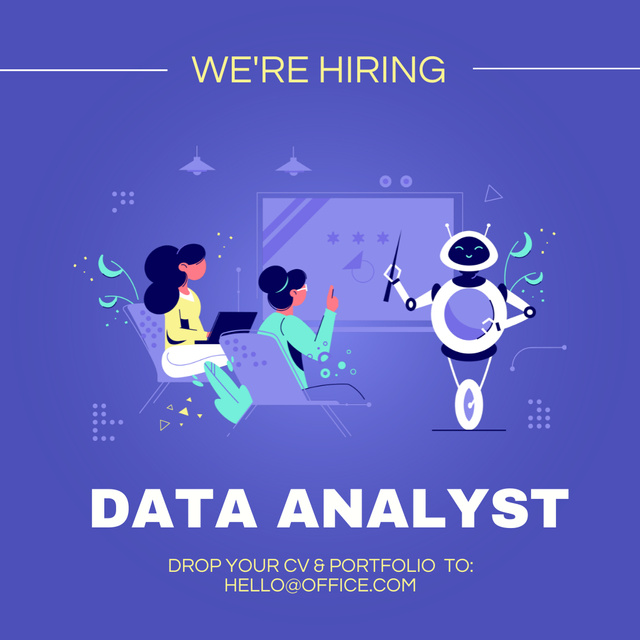 Company Searching For Data Analyst Instagram tervezősablon