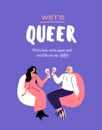 Awareness of Tolerance to Queer People Poster 22x28in Design Template