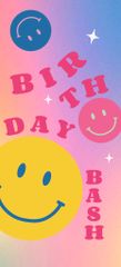 Birthday Invitation with Smiley Face