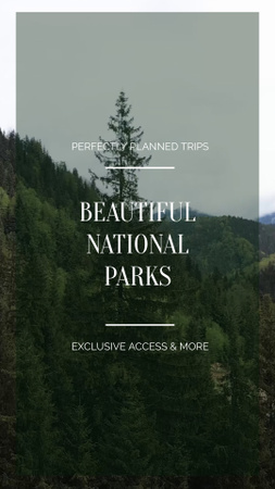 Ontwerpsjabloon van TikTok Video van Prachtige Nationale Parken Ad