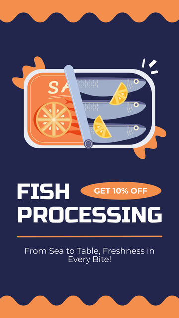 Offer Discounts on Canned Fish Products Instagram Video Story Design Template
