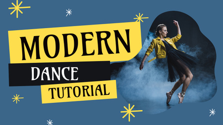 Modèle de visuel promo de la danse moderne tutoriel - Youtube Thumbnail