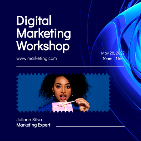 Template di design Webinar con l'esperto di Digital Marketing Workspace Instagram