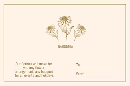Florist Services Offer Label Tasarım Şablonu
