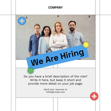 We are hiring job offer Instagram Design Template