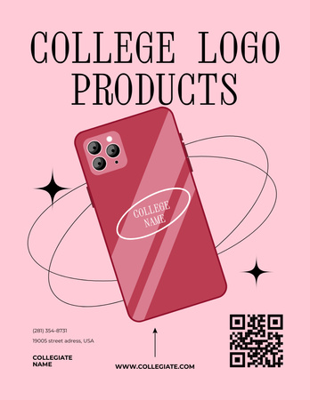 College Merch Offer Poster 8.5x11in tervezősablon