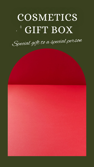 Designvorlage Cosmetics Gift Boxes Red and Green für TikTok Video