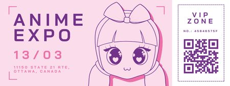 Designvorlage Anime Expo Announcement für Ticket