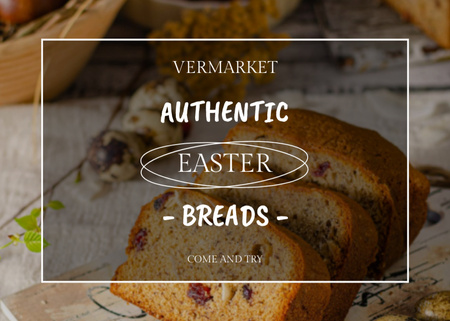 Fresh Easter Bread Discount Flyer 5x7in Horizontal Design Template