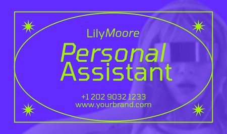 Personal Assistant Services Business card Design Template