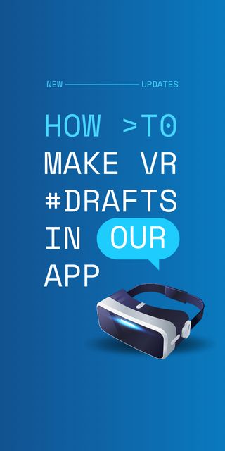 Startup Idea with modern VR equipment Graphic Design Template