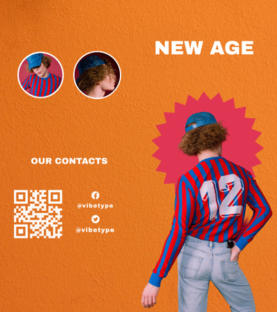 Stylish Sportswear Offer for Young People Brochure 9x8in Bi-fold Design Template