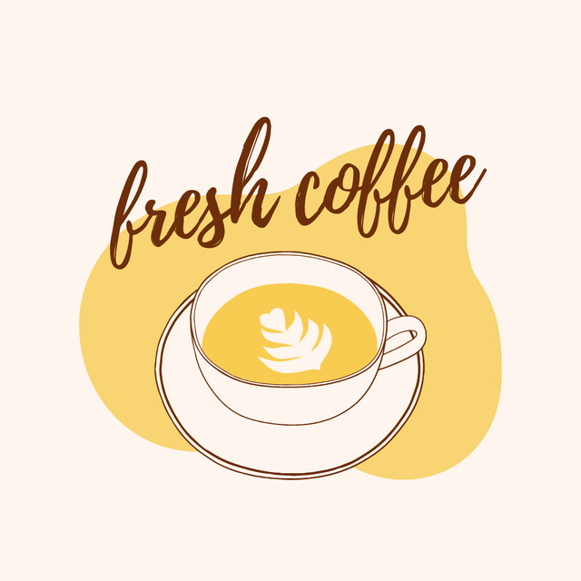 Platilla de diseño Fresh Hot Coffee Offer Logo