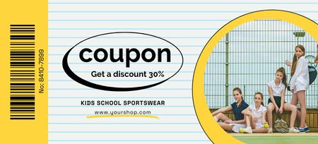 Back to School Sale Announcement with Offer of Discount Coupon 3.75x8.25in Design Template